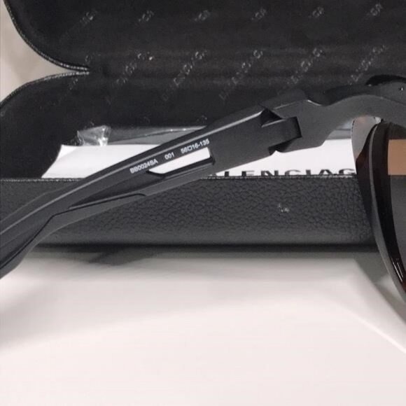 New Authentic Balenciaga Tortoise Shell Sunglasses BB0024SA 001 - Picture 5 of 14